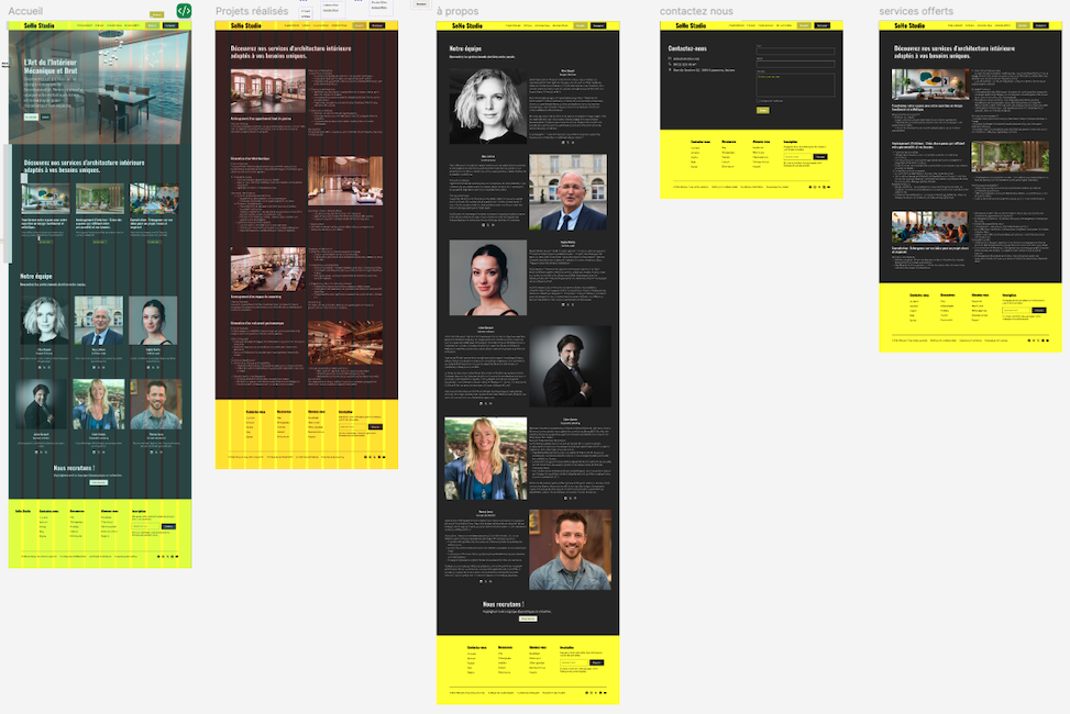 le site avec ses pages